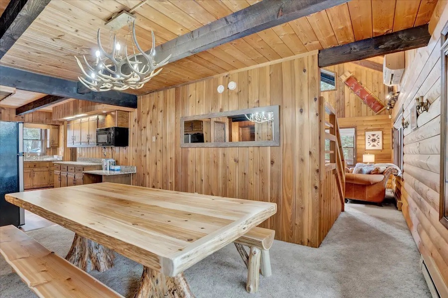 house for rent blakeslee modern rustic dining room