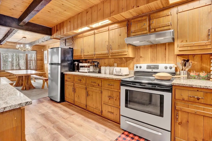 house for rent blakeslee modern rustic kitchen