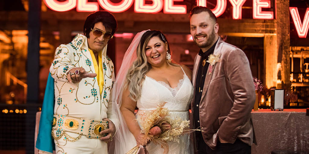 A Globe Dye Works Wedding Officiated by an Elvis Impersonator - Vimarsana News