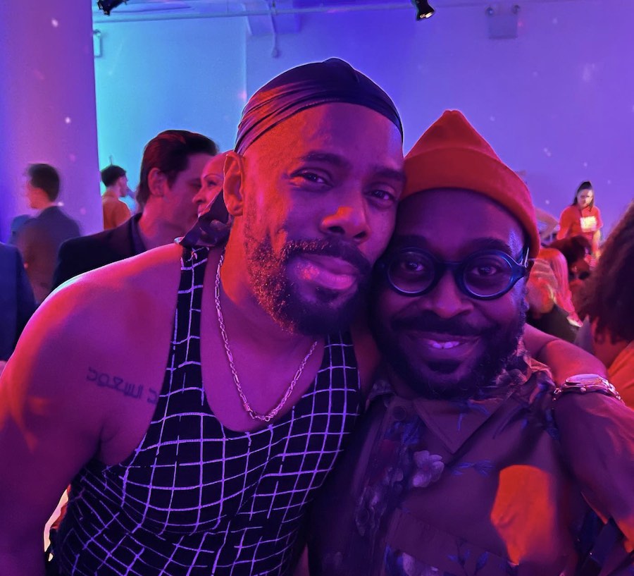 colman domingo with james ijames at a fat ham party