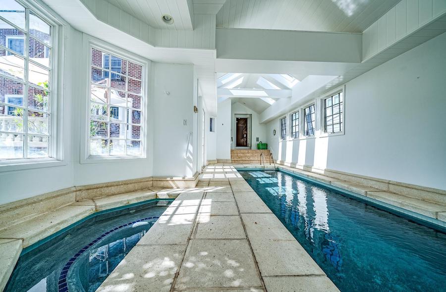 indoor lap pool and hot tub