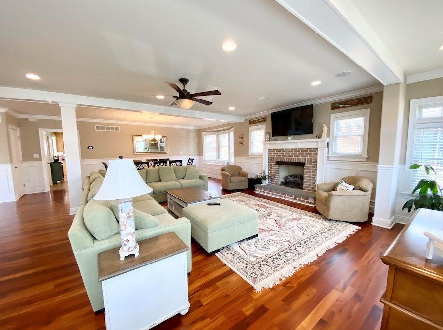 house for sale ocean city bayside traditional main floor living-dining area