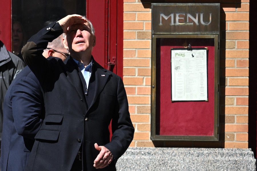 joe biden outside of parc in philadelphia