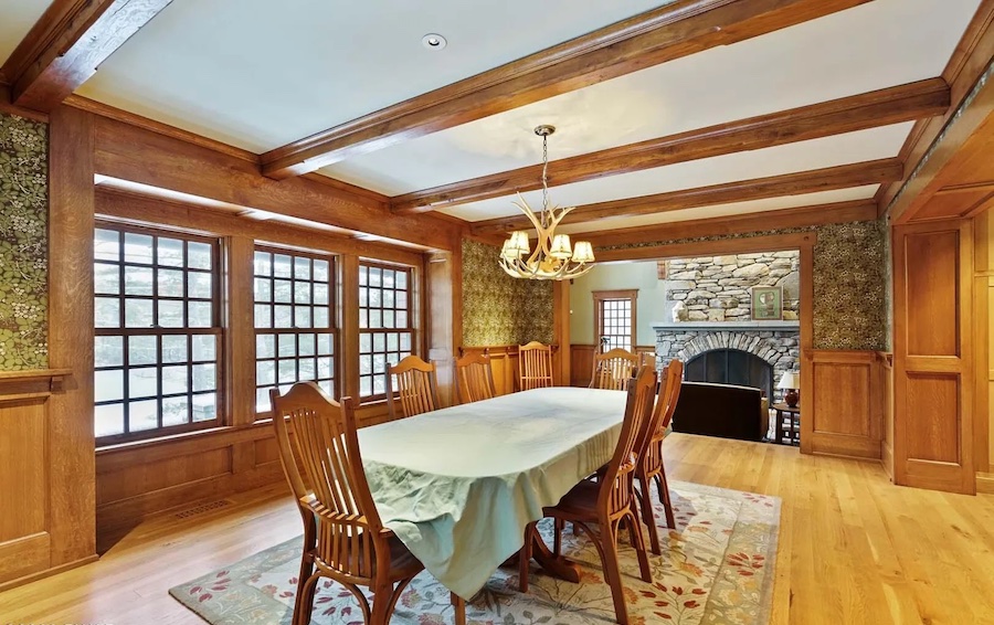 house for sale lackawaxen tudor revival dining room