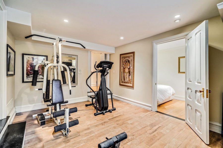 home gym and guest bedroom
