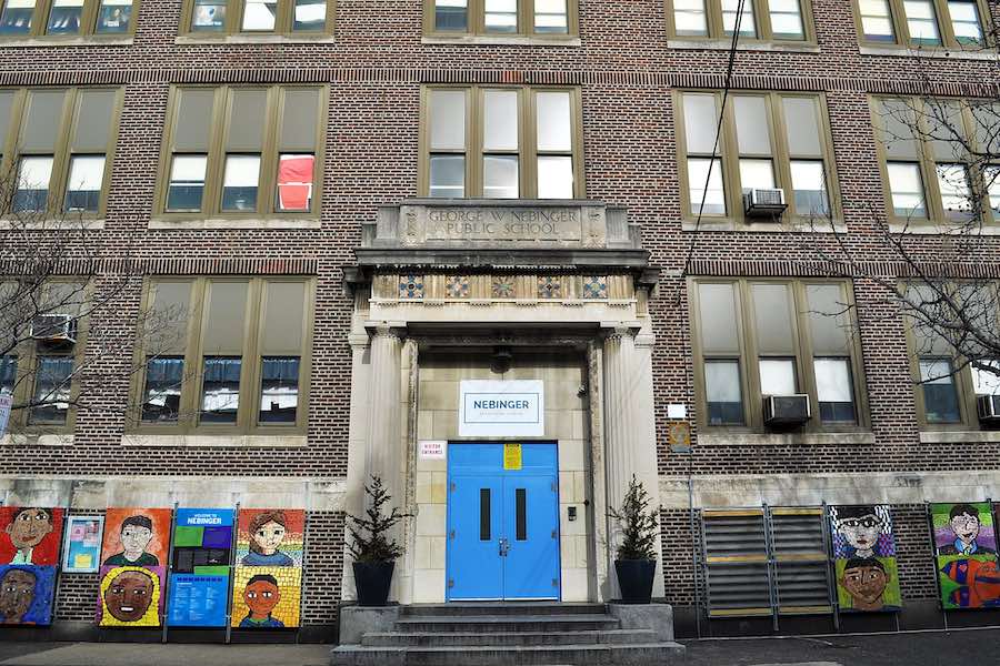 South Philadelphia's George W. Nebinger School, which, along with all other Philadelphia School District schools, has gone virtual due to the air quality in Philadelphia