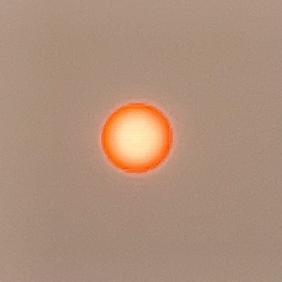 the air quality in philadelphia from the Canadian wildfires is also affecting how the sun appears in the sky