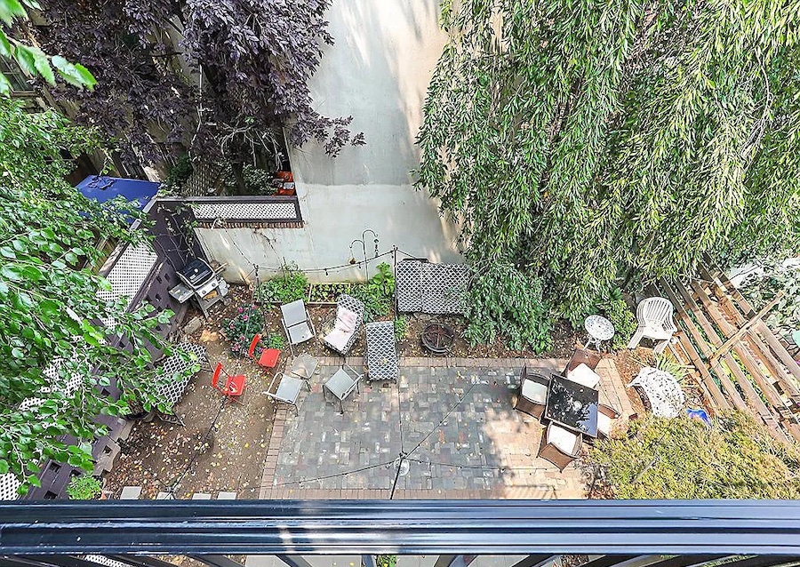 view of courtyard from balcony