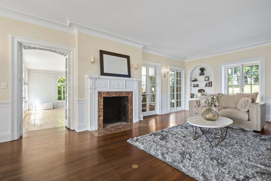 house for sale rydal center-hall colonial living room