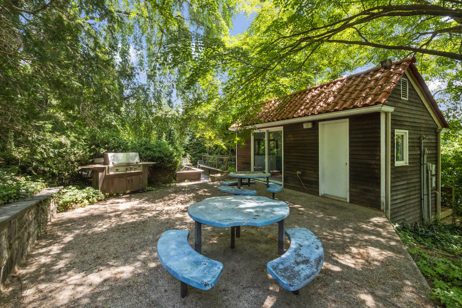 patio and shed