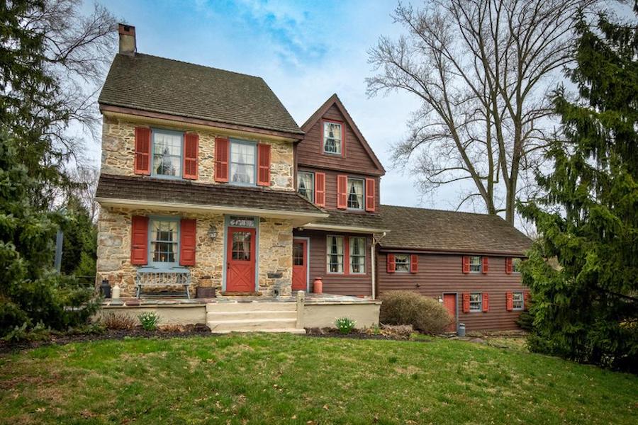 house for sale west chester 18th-century farmhouse exterior front