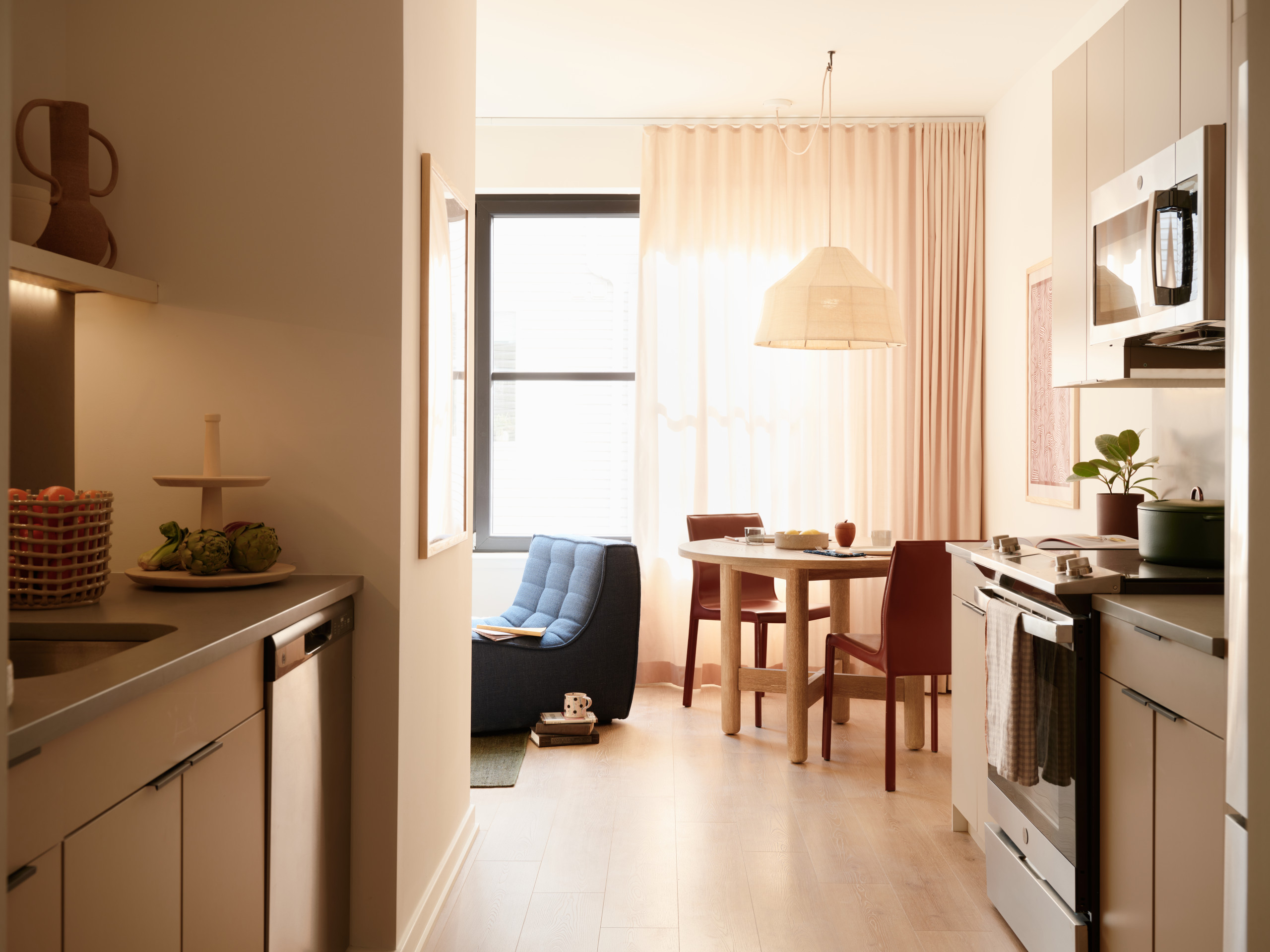 model studio apartment kitchen