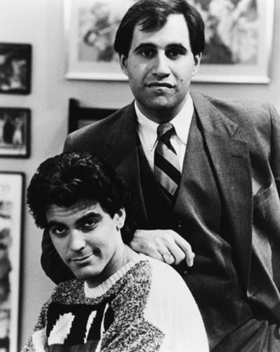 George Clooney and Richard Kind in a 1987 publicity photo 