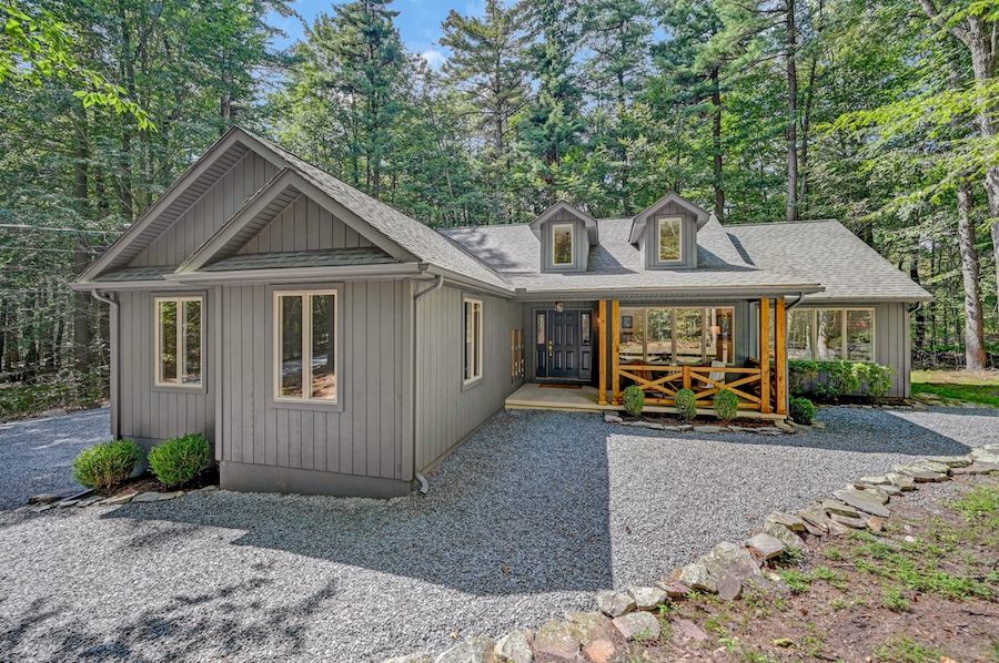 house for sale pocono pines contemporary cabin exterior front