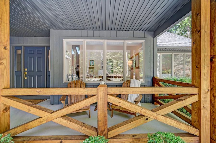 house for sale pocono pines contemporary cabin front porch