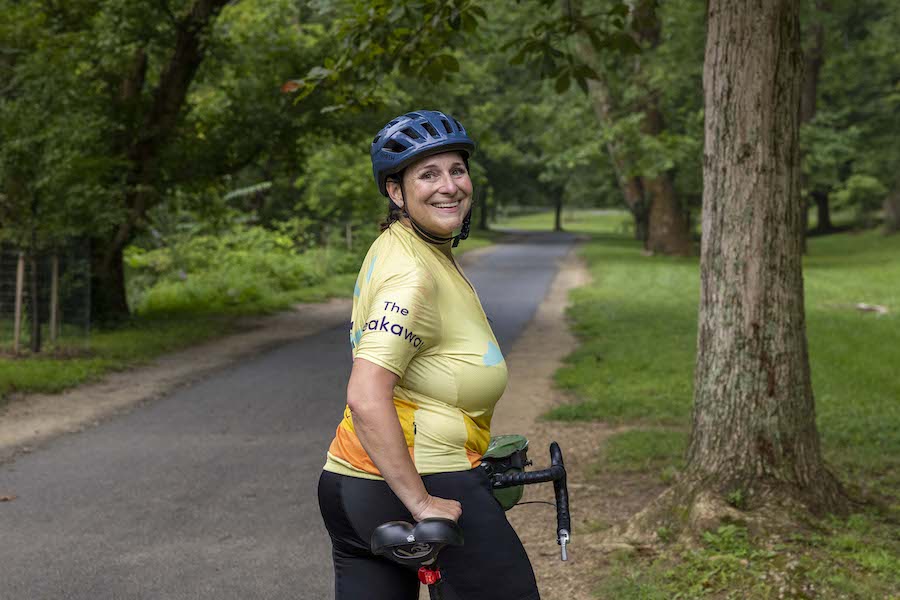 Jennifer Weiner on a recent bike trip