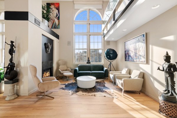 Rittenhouse Square Bi-Level Penthouse Condo for Sale - Penthouse Condo Lighting Fixtures For Sale