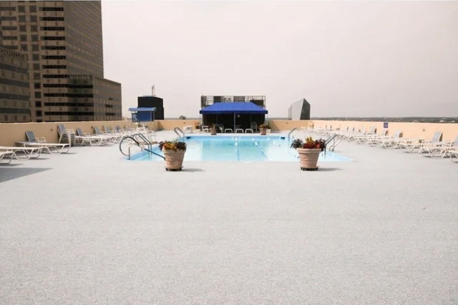 roof deck and pool