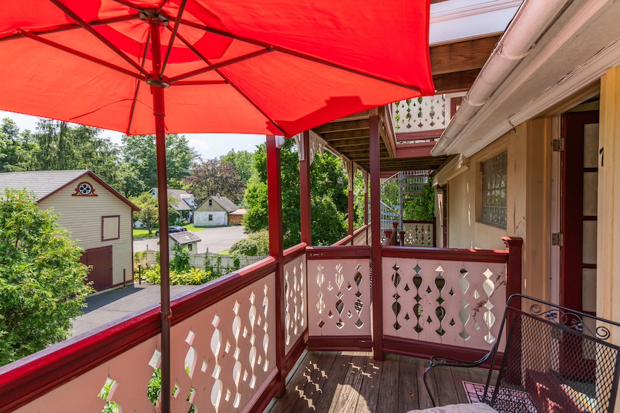 house for sale new hope historic inn second-floor balcony