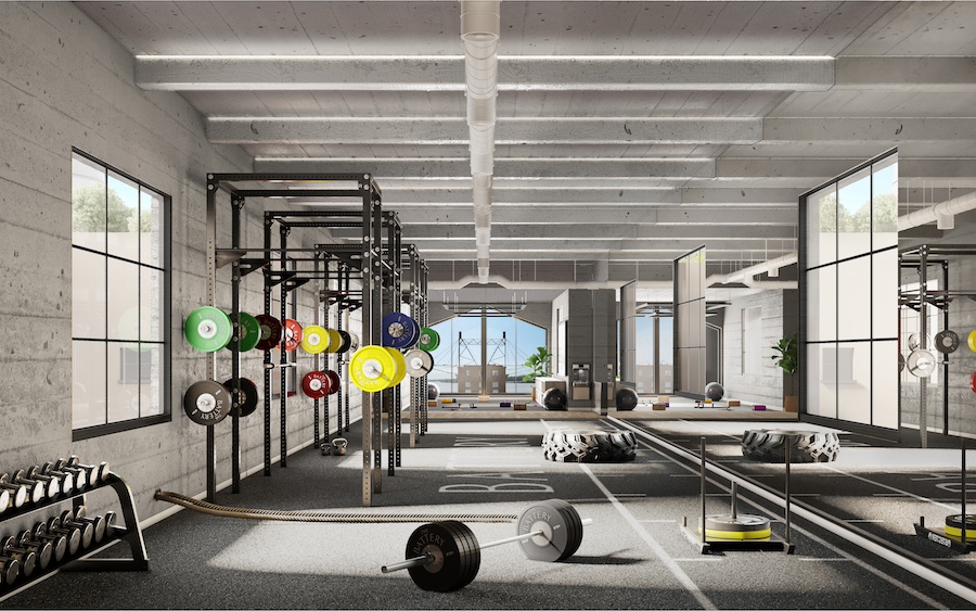 fitness center rendering