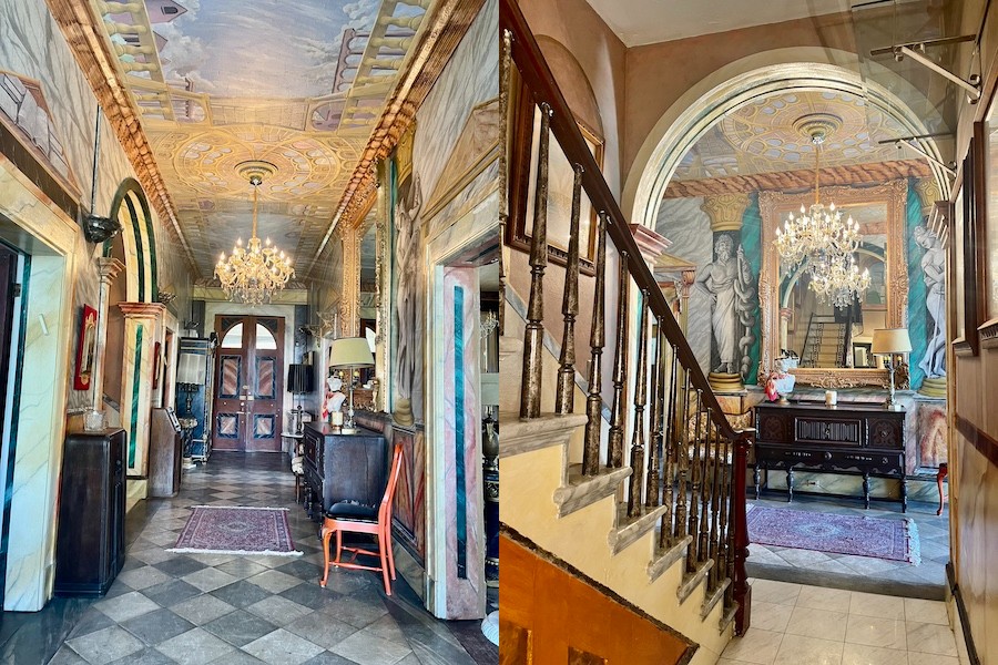 The foyer and stair hall
