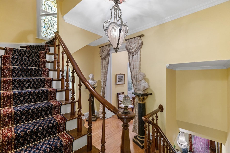 house for sale queen village victorian rowhouse second-floor stair hall