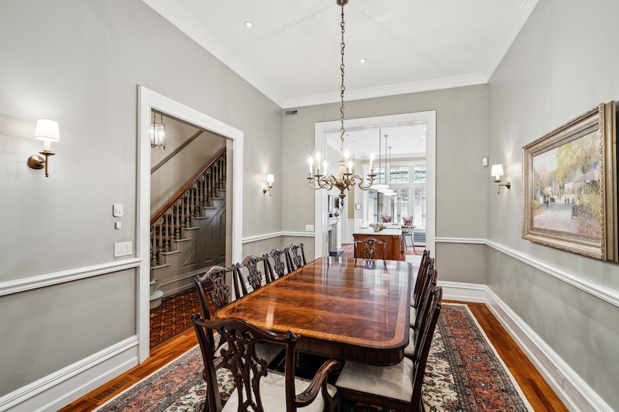 house for sale rittenhouse square federal townhouse dining room