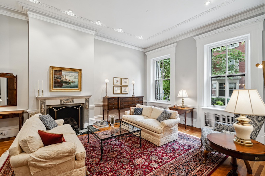 house for sale rittenhouse square federal townhouse living room