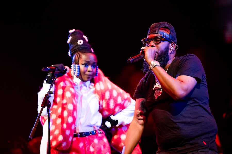 Rapper Freeway with Lauryn Hill at Wells Fargo Center in Philadelphia