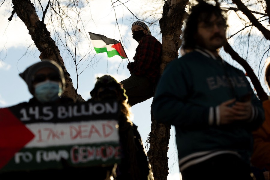 Protesters at Joe Biden's visit to Philadelphia