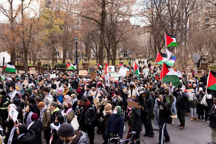 Protesters at Joe Biden's visit to Philadelphia