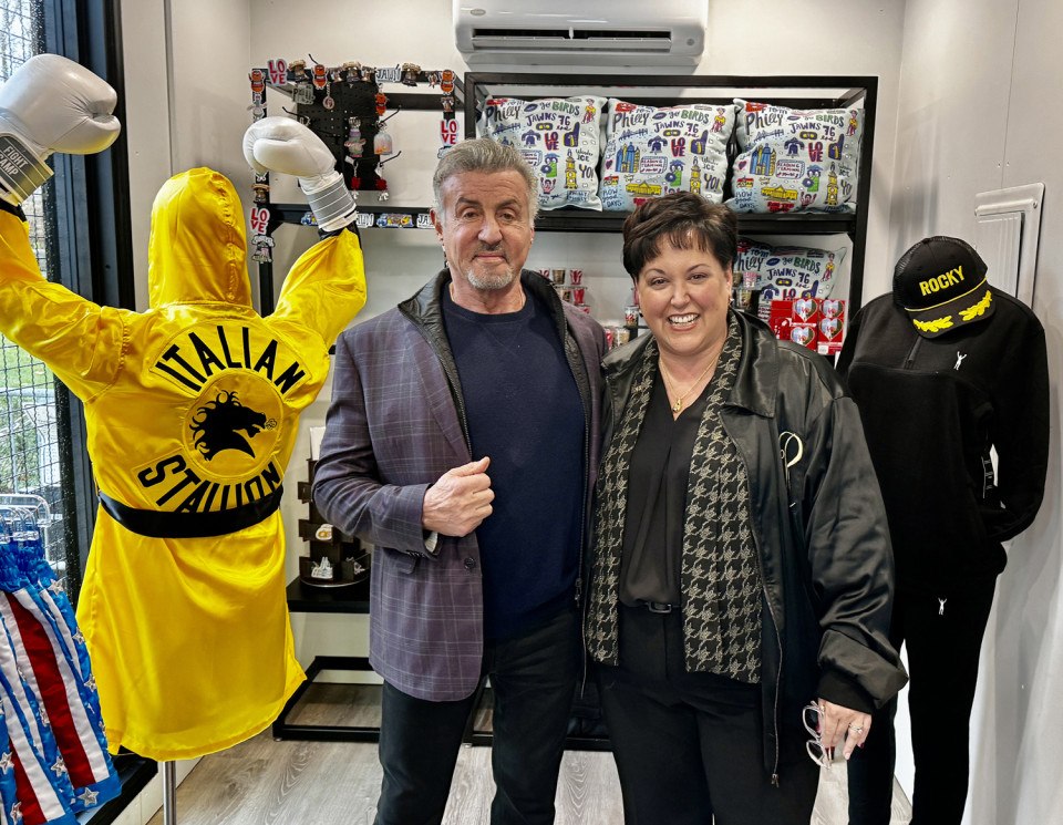 Sylvester Stallone in Philly for Rocky Day and opening of the Rocky Shop
