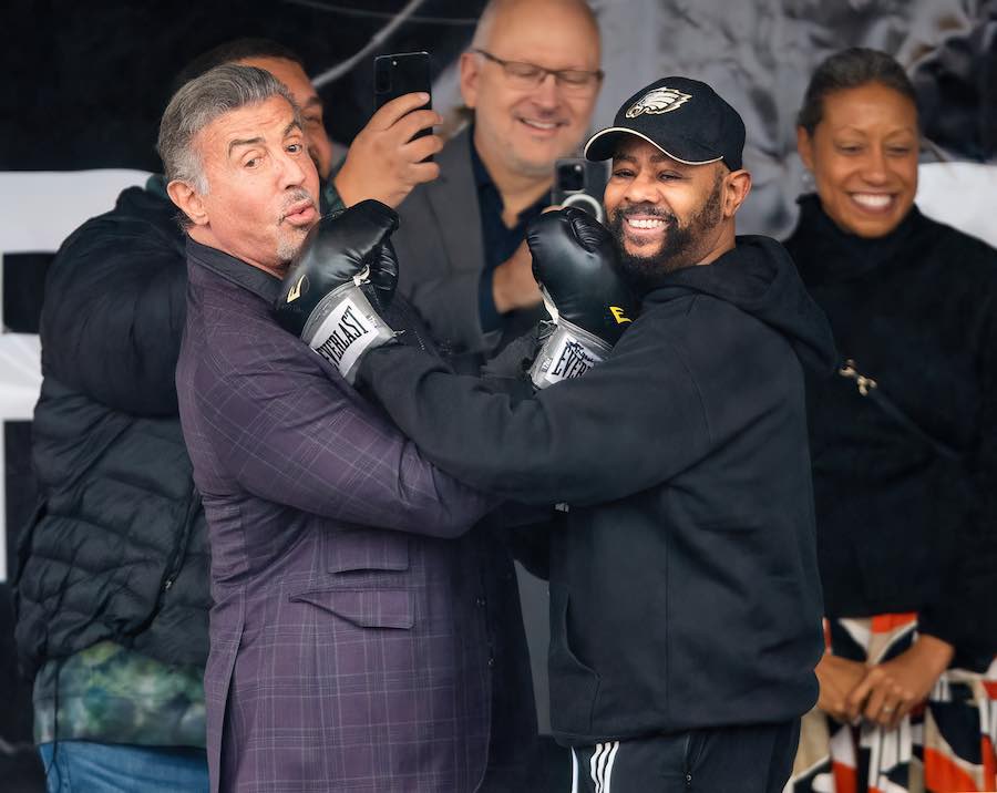 sylvester stallone with curtis jones