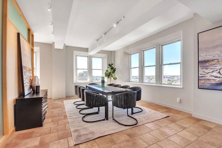 condo for sale rittenhouse square bi-level dining room