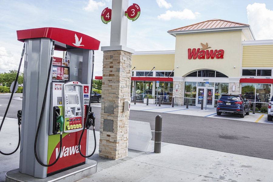 A Wawa gas station