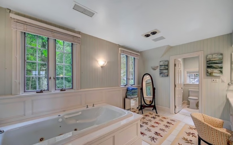 house for sale buck hill falls estate main house primary bathroom
