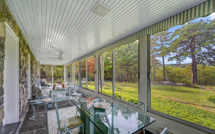 house for sale buck hill falls estate sunroom