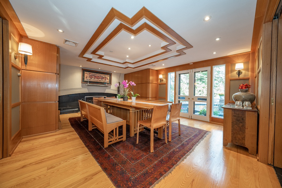 house for sale gladwyne mid-century modern dining room