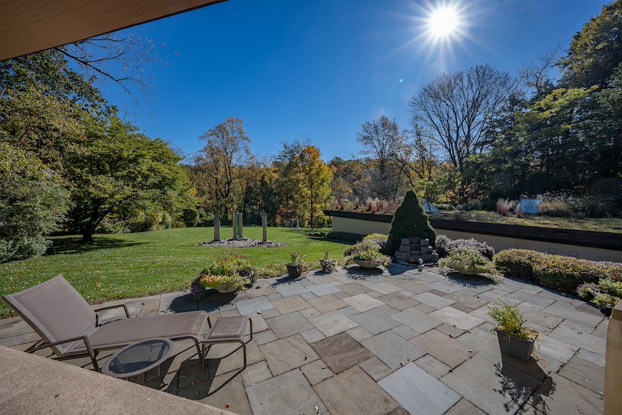 rear patio and garden