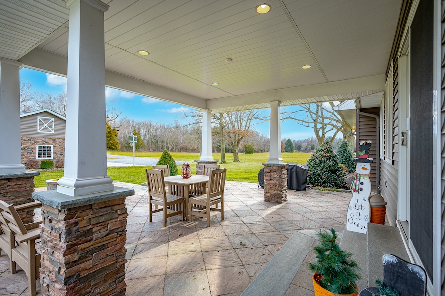 house for sale quinton creekside farmstead back porch and patio