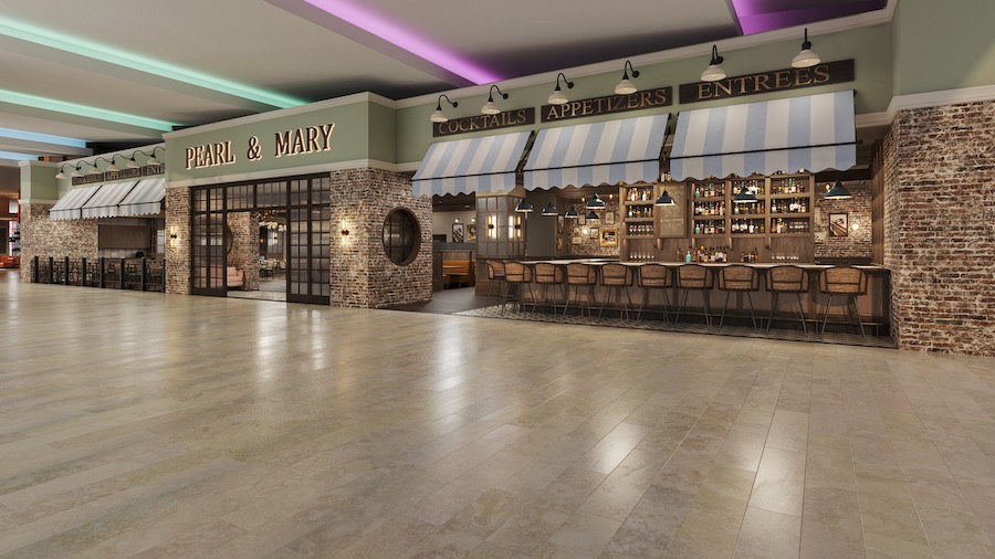 A rendering of the Michael Schulson restaurant Pearl & Mary in Atlantic City (image courtesy Ocean Casino Resort/Michael Schulson)