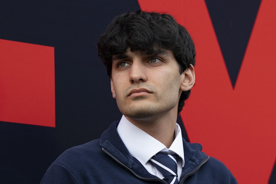 Nikki Haley's son Nalin Haley at a Nikki Haley campaign event in February 2024