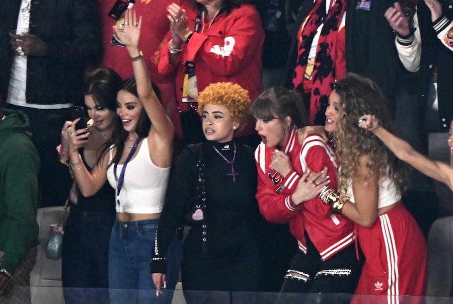 Taylor Swift and friends at the Super Bowl