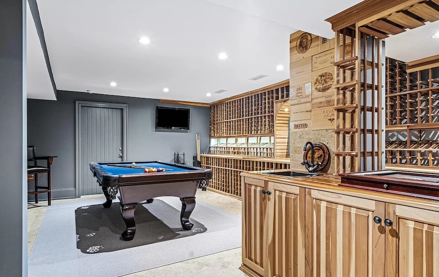 game and wine room