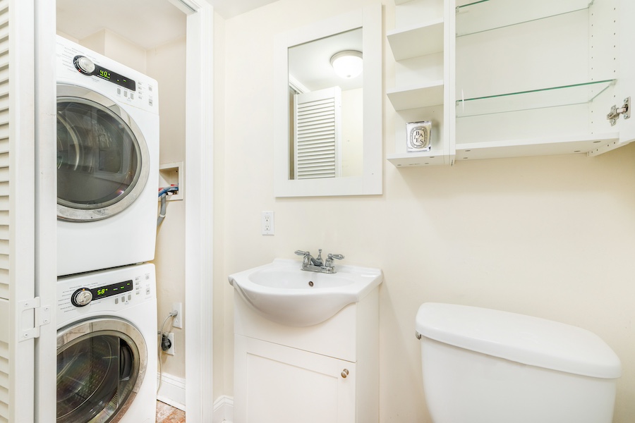 powder room and laundry