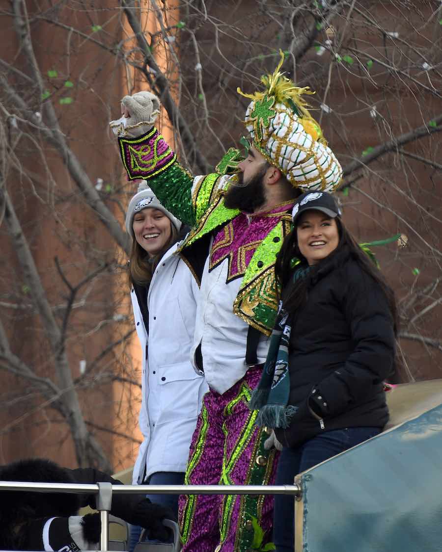 Jason Kelce and his Mummers hat