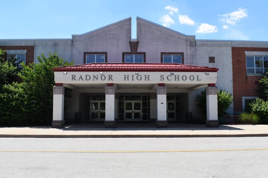 A photo of Radnor High School in Radnor, Pennsylvania, one of the best places in America for public schools, according to a new report