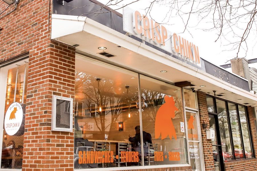 The Lansdowne storefront of Delco's Crisp Chik'n, the Philadelphia region's best alternative to Chick-fil-A