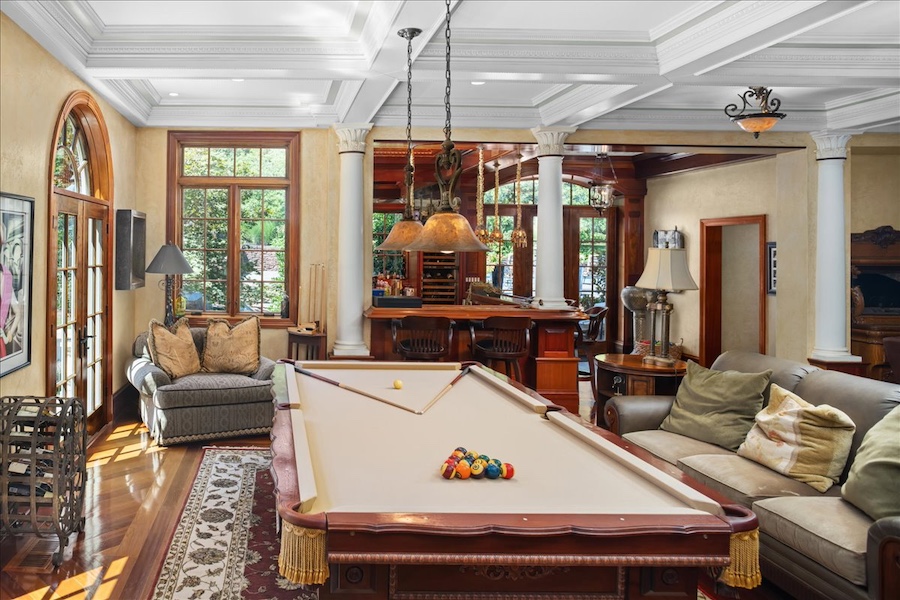 house for sale pipersville hilltop mansion game room