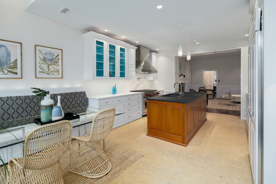 dining area and kitchen